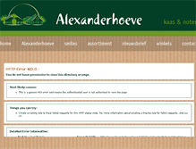 Tablet Screenshot of alexanderhoevekaas.nl